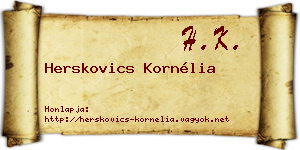 Herskovics Kornélia névjegykártya