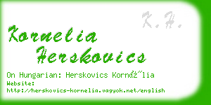 kornelia herskovics business card